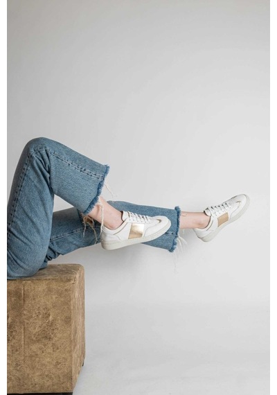 Bestello Bağcıklı Kauçuk Taban Sneaker 101-gumk-01 Kadın Ayakkabı Beyaz