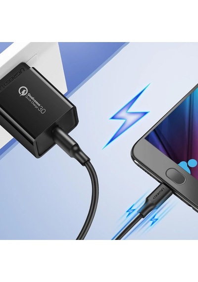 2.0 A Usb-a & Micro Usb Data Ve Şarj Kablosu, 50 Santimetre, Siyah, Acbugn60135 Standart