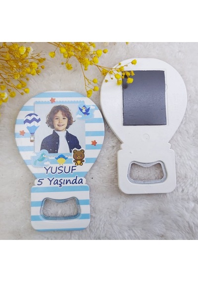 1 Yaş Resimli Balon Açacak Doğum Günü Magnet HDBL13(15 Adet)