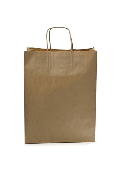 Kağıt Çanta Burgu Saplı 31x41x12cm Körük - Kraft 25 Adet