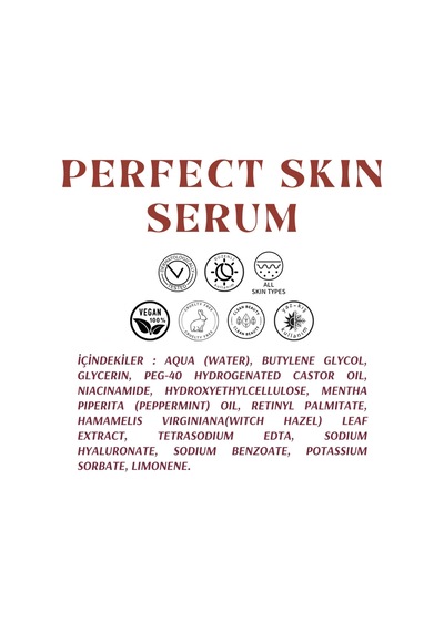 Niasinamid & Retinol & Hyaluronik Asit Içeren Yüz Serumu - Perfect Skin Serum