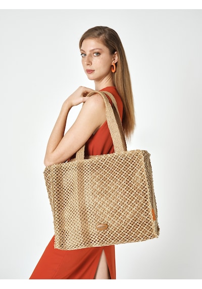 Pierre Cardin Kadın Hasır Omuz Çantası 05pc25y1501 Naturel