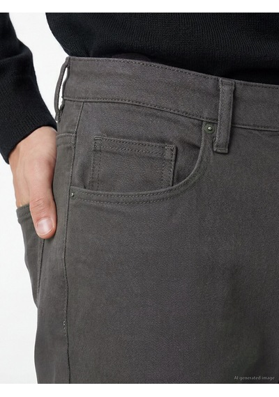 Lcwaıkıkı Classic Antrasit Regular Fit Gabardin Erkek Chino Pantolon