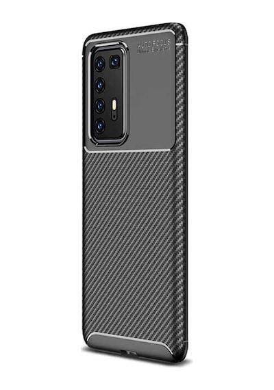 Apsuwa Huawei P40 Pro Kılıf Negro Karbon Fiber Silikon