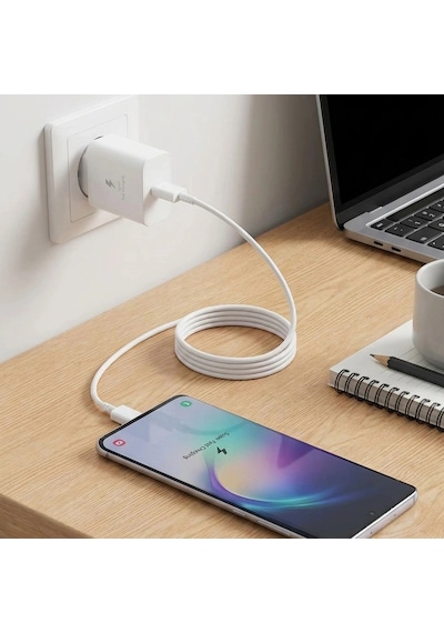 45w Süper Hızlı Şarj Adaptörü Usb-c Pd 3.0 Pps Fast Charger + 5a Type-c To Type-c Kablo Bx40