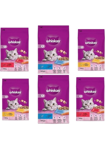 Whiskas 300 Gr Karışık Kedi Maması 6lı Set