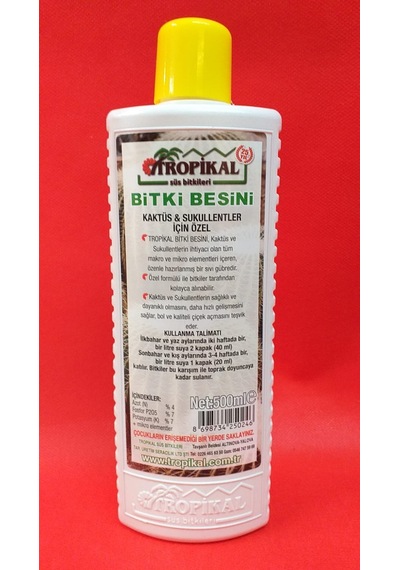 Tropikal Kaktüs & Sukulent için Özel Bitki Besini 500 ML