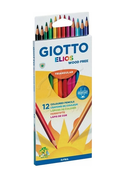 Giotto Elios Triangular 12li Ağaç İçermeyen Kuru Boya 275800