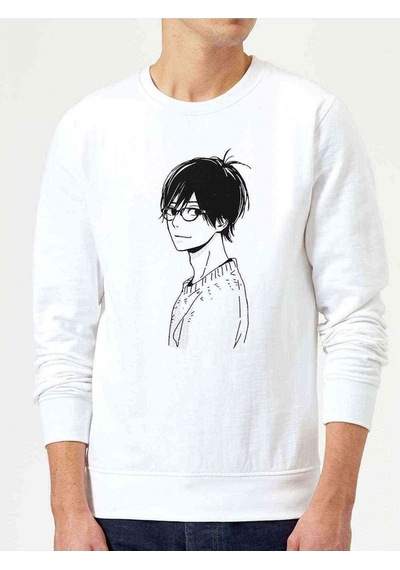 Anime Fairy Tail Glass Guild Emblem Baskılı Beyaz Erkek Sweat (534638982)