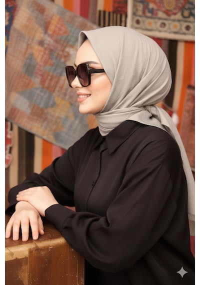 Bambu Kraş Eşarp Tesettür Giyim, Hafif, Rahat, Şık, Yüksek Kalite, Hijab, Scarf, Shawl Taş Rengi