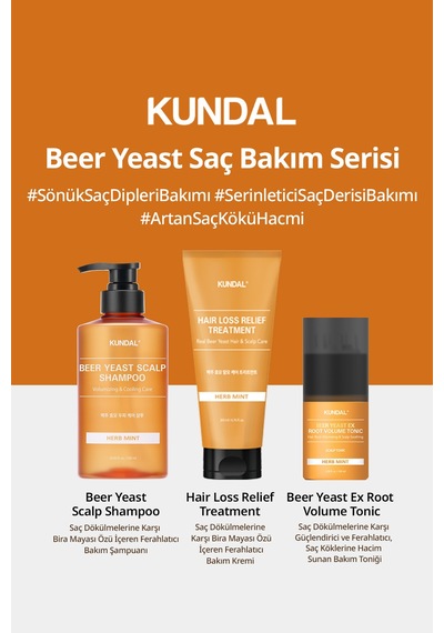 Saç Dökülmesi Karşıtı Ferahlatan Köklere Hacim Sunan Tonik Kundal Beer Yeast Extra Root Volume Tonic