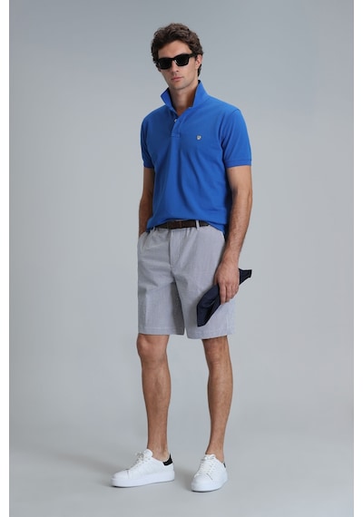 Lufian Erkek Polo Yaka T Shirt 111040164 Saks Saks Mavisi