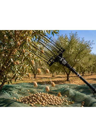 Algaride Olivpowr Master Zeytin Badem Ceviz Hasat Makinesi Paralel Aynı Yönlü Çırpıcı 3,2 Metre Teleskopik 8 Karbon Fiber Çubuk Ayarlanabilir Devir Ve Vuruş