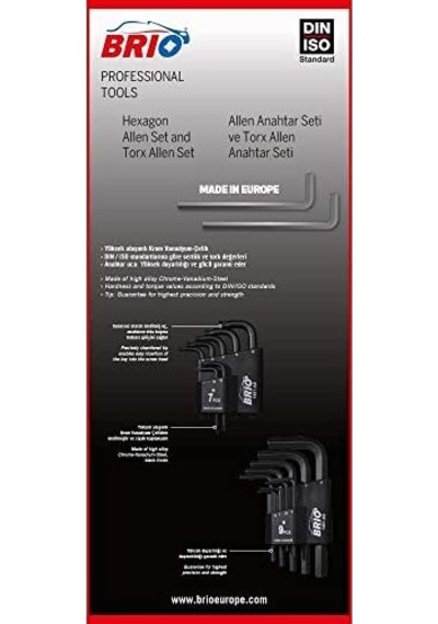 Allen Anahtar Seti Torx Kısa 7 Parça T10-t40