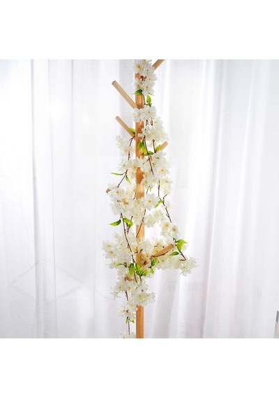 Yapay Çiçek Bahardalı 180cm Dolanabilen Model Japon Kiraz Çiçeği Beyaz