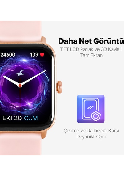 Ttec 2SW01 Tempus 46 MM TFT Ekranlı Dikdörtgen Kasa Akıllı Saat