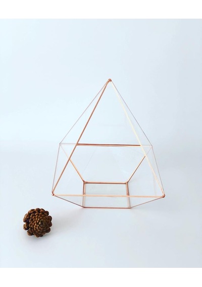 Dekoratif Cam Fanus - Geometrik Cam Fanus - Teraryum Cam Fanus (489240998)