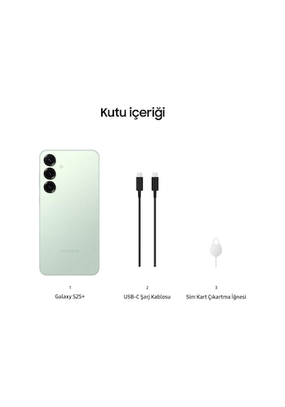 Samsung Galaxy S25+ 256 GB 12 GB Mint Yeşili (Outlet)