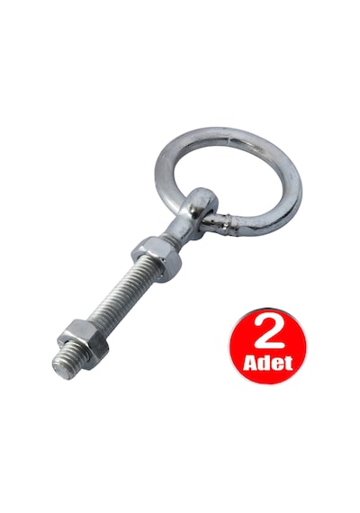 8mm Halkalı Somunlu Civata Kapı Kilit Askısı Vida -2 Adet 11