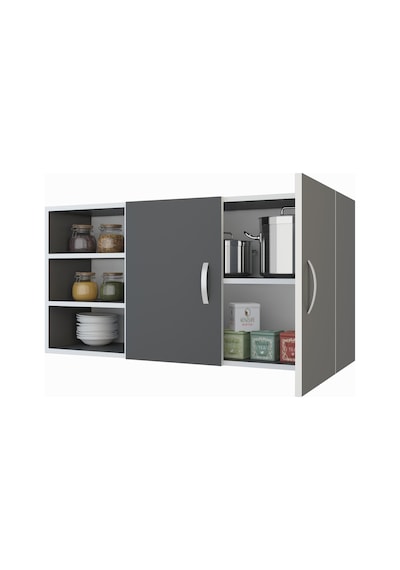 Kenzlife hazır mutfak castus22 gri 060*120*22 mutfak banyo dolabı kapaklı raflı