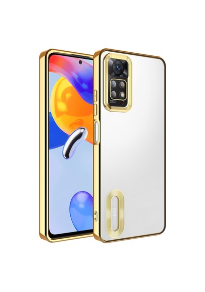 Xiaomi Redmi Note 11 Pro 5G Kılıf Kamera Korumalı Logo Gösteren Zore Omega Kapak
