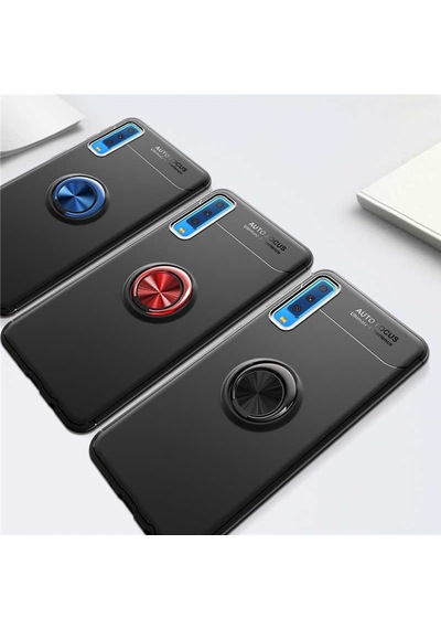 Samsung Uyumlu Galaxy A7 2018 Kılıf Zore Ravel Silikon Kapak Mavi