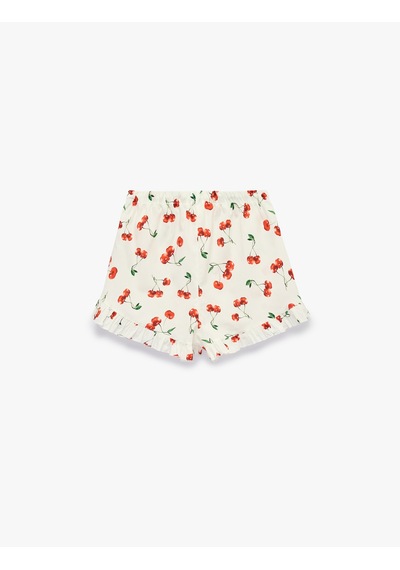 Koton Pamuklu Rahat Kesim Fiyonk Detaylı Kiraz Baskılı Şort Pijama Altı Ekru Desenli 6slk80067mw Koton Pamuklu Rahat Kesim Fiyonk Detaylı Kiraz Baskılı Şort Pijama Altı Ekru Desenli 6slk80067mw