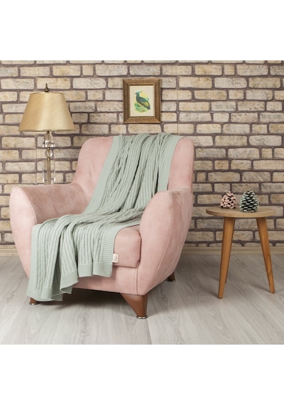 Betires Home Tp15007 Örgü Koltuk Şalı Mint