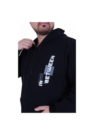 Moc Grande Mocgrande Büyük Beden Kapüşonlu Fermuarlı 3ip Sweat İn Between 25717 Sıyah Siyah Moc Grande Mocgrande Büyük Beden Kapüşonlu Fermuarlı 3ip Sweat İn Between 25717 Sıyah Siyah