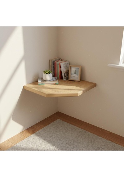 Çok Amaçlı Köşe Raf Safir Meşe Mdf