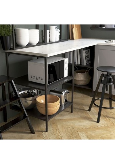 Ikea Enhet Açık Raf Ünitesi, Antrasit, 60x60x75 Cm