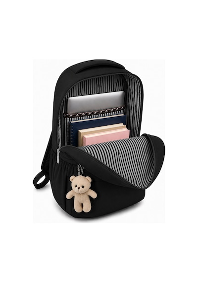 Strong Krinkıl Okul Çantası Sırt Çantası Günlük Gezi Spor Seyahat Tatil Çok Gözlü Tablet Laptop Bölmeli East Ske01 Siyah