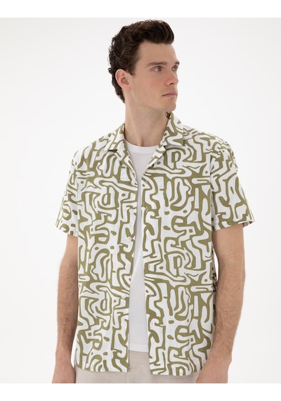 Pierre Cardin Erkek Haki Gömlek Kısa Kollu 50301709-vr027 Haki