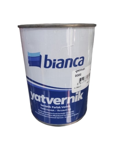 Bianca Yat Vernik Sentetik Parlak Vernik Şeffaf 0.75 Lt