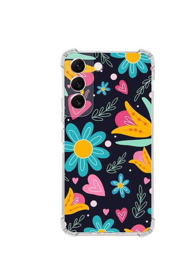 Samsung Galaxy S22 Plus Uyumlu Retro Color 1 Baskılı Şeffaf Köşe Korumalı Antişok Kılıf