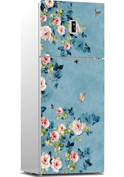 Buzdolabı Sticker Kaplama Dolap Kaplama Etiketi Mavi Yeşil Pembe
