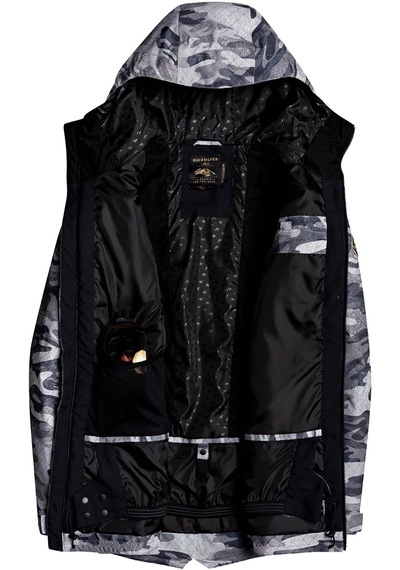 Quiksilver Fairbanks Erkek Siyah Snowboard Ceketi Kvj7