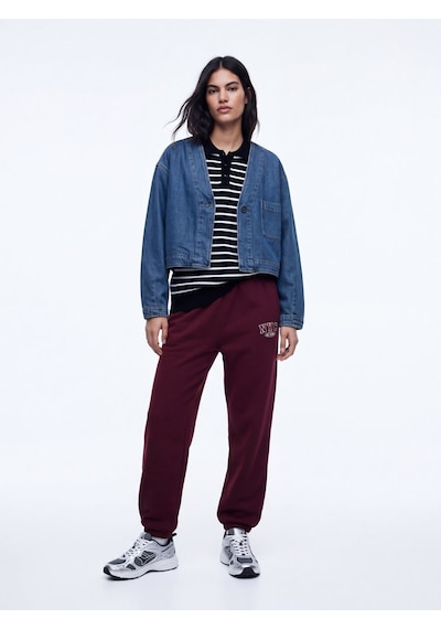 LTB Slim Fit Yaka Detaylı Çizgili Siyah Kazak