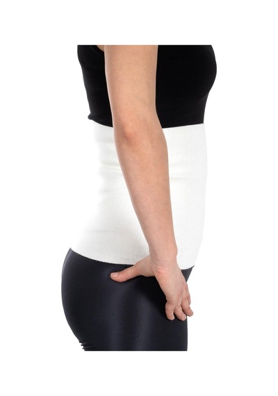 Multiflexpro Giyilen Model Yün Korse Bel Kuşağı Elastik Beyaz