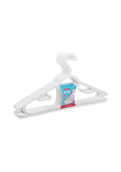 FLORA BÜYÜK BOY SMART ELBİSE ASKISI 12'Lİ 42 cm F312 Beyaz