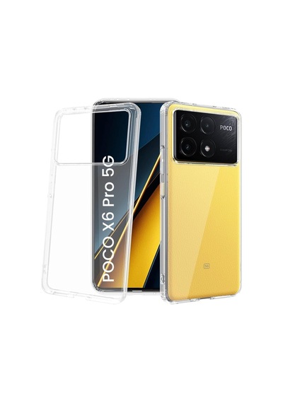 Xiaomi Uyumlu Poco X6 Pro Kapak 1mm Süper Silikon Şeffaf Kılıf