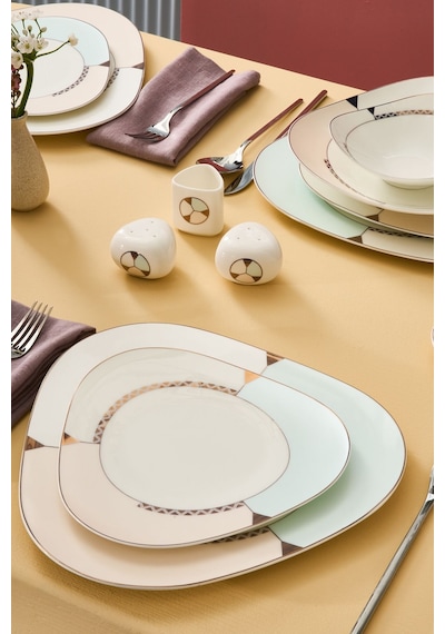 Karaca  Fine Pearl Extra Abraca 62 Parça 12 Kişilik Yemek Takımı Gold