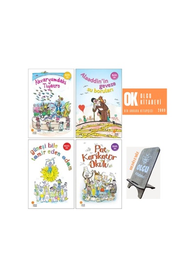 Behiç Ak - 4 Kitap Set - Akvaryumdaki Tiyatro - Güneşi Bile Tamir Eden Adam - Pat Karikatür Okulu