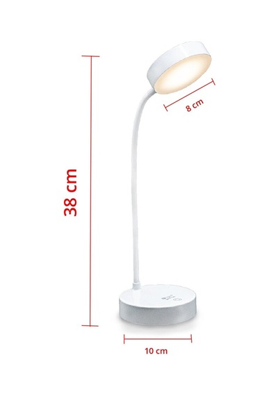 Şarjlı Dokunmatik Led Çalışma Okuma Işığı Flexible Masa Lambası 3 Kademeli