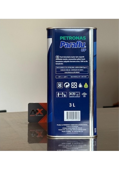 2025 Üretimli Petronas Paraflu Up Kırmızı Organik Konsantre Antifriz 3 L Pro Tective -40 C+125 C Kırmızı