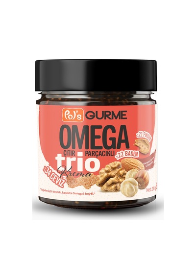 3 Adet Pol's Gurme Omega Trio Çıtır Parçacıklı Krema 210 G