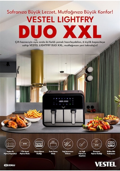 Vestel LightFry Duo XXL 4 + 4 LT Fritöz