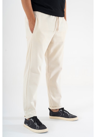 Souris Erkek Krem Modern Fit Casual Jogger Pantolon Pike Dokulu Mevsimlik