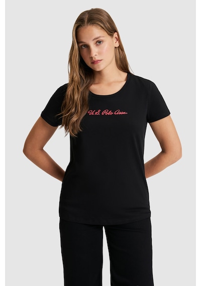 U.s. Polo Assn. Kadın Siyah Tişört Basic 50323450-vr046 U.s. Polo Assn. Kadın Siyah Tişört Basic 50323450-vr046