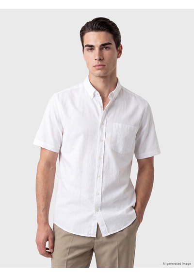 Lcwaıkıkı Classic Beyaz Regular Fit Kanvas Erkek Gömlek